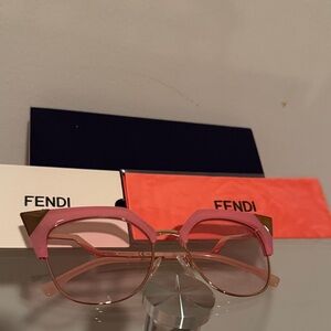 Fendi Pink and Gold Women's Glasses